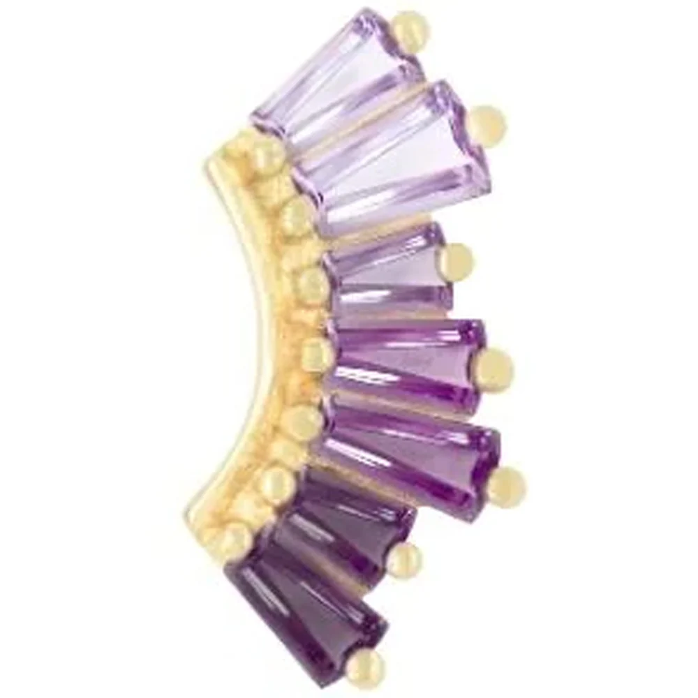 threadless: "Enlighten" End in Gold with Ombre Amethyst - Image 3