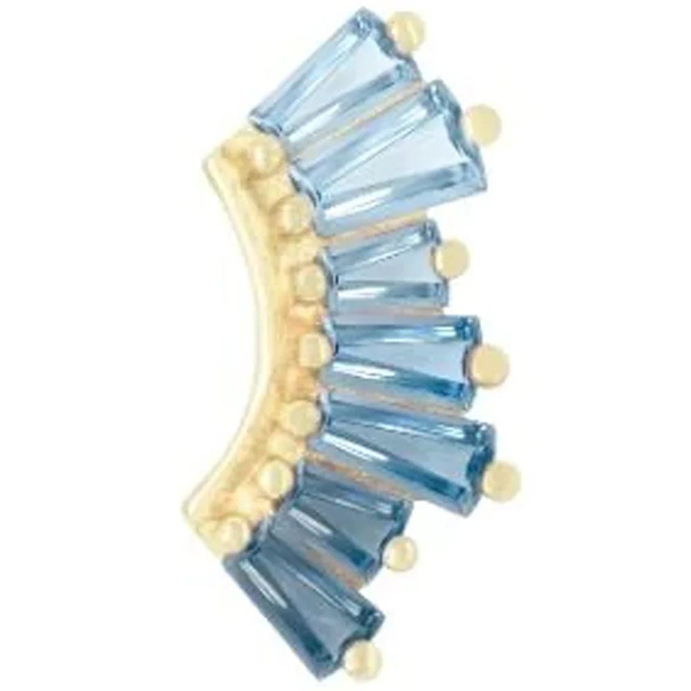 threadless: "Enlighten" End in Gold with Ombre Blue Topaz - Image 3