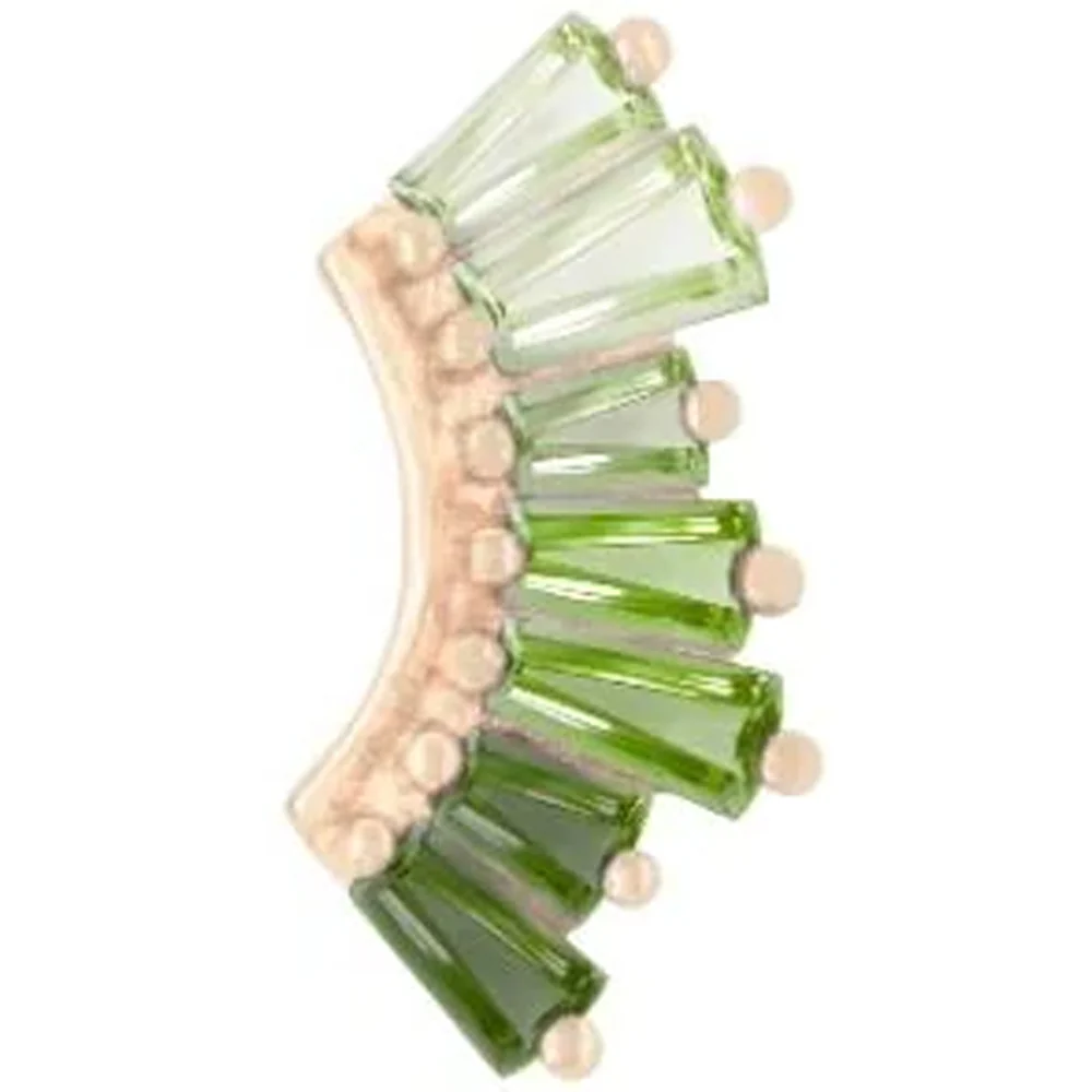 threadless: "Enlighten" End in Gold with Ombre Green Tourmaline & Peridot - Image 3