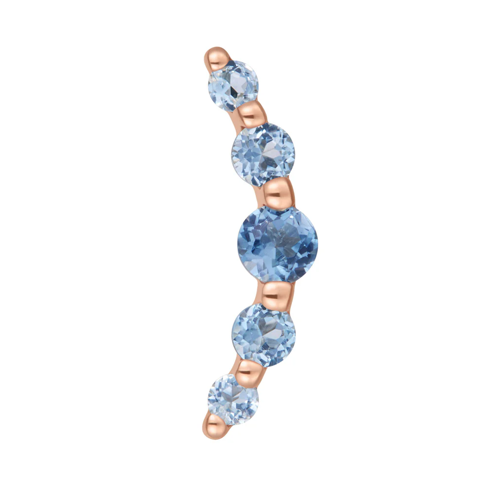threadless: "Eternal" End in Gold with London Blue Topaz' - Image 5