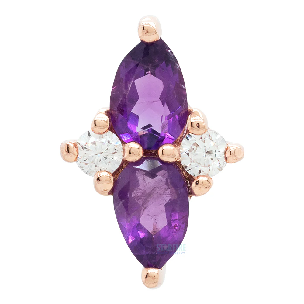 threadless: "Ethereal" End in Gold with Amethyst & CZ's - Image 5