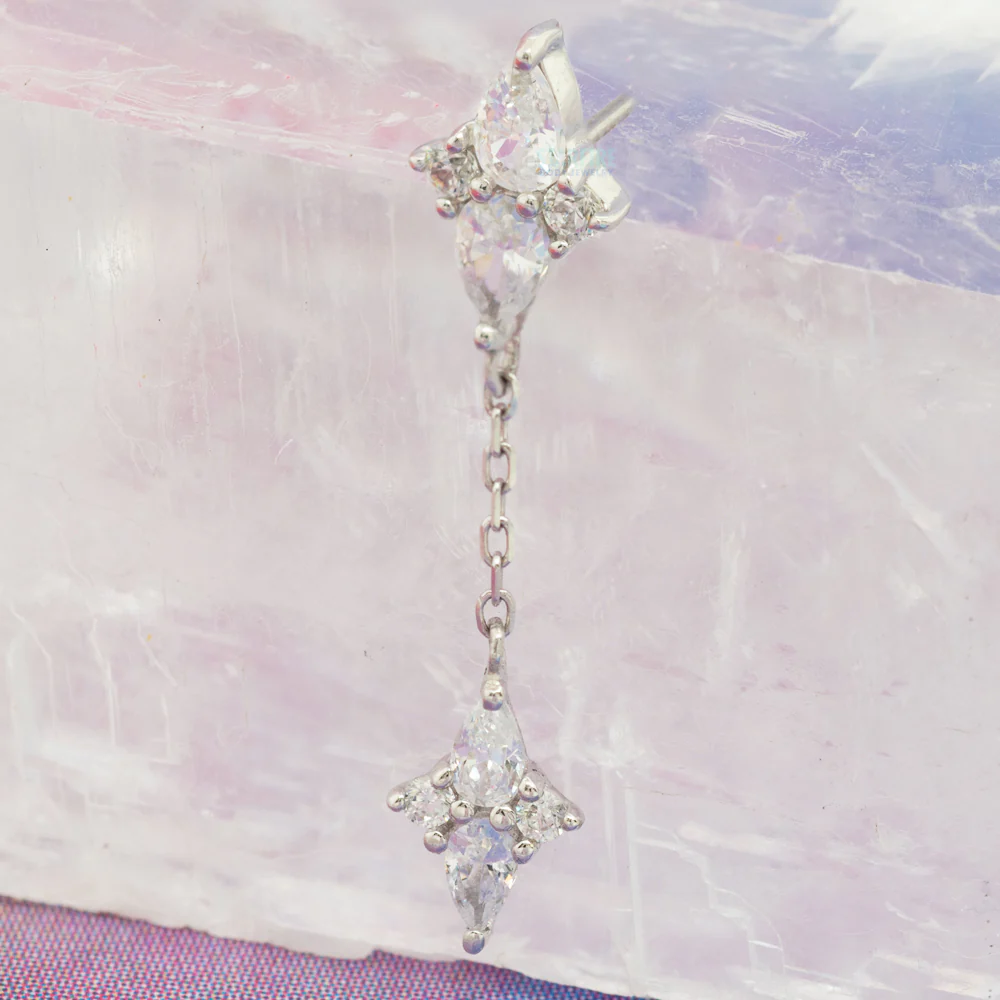 threadless: "Ethereal Remix" Chain End in Gold with CZ's - Image 2