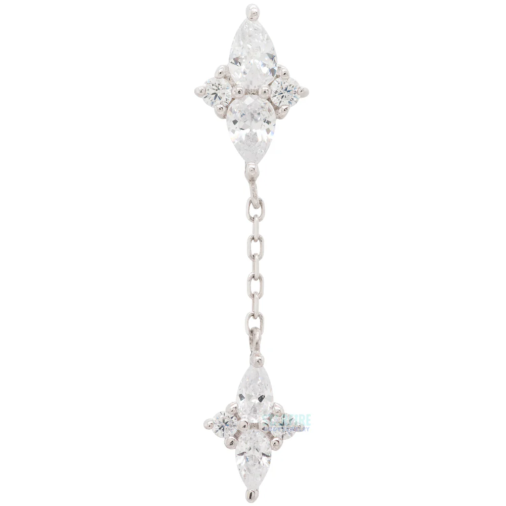 threadless: "Ethereal Remix" Chain End in Gold with CZ's - Image 4