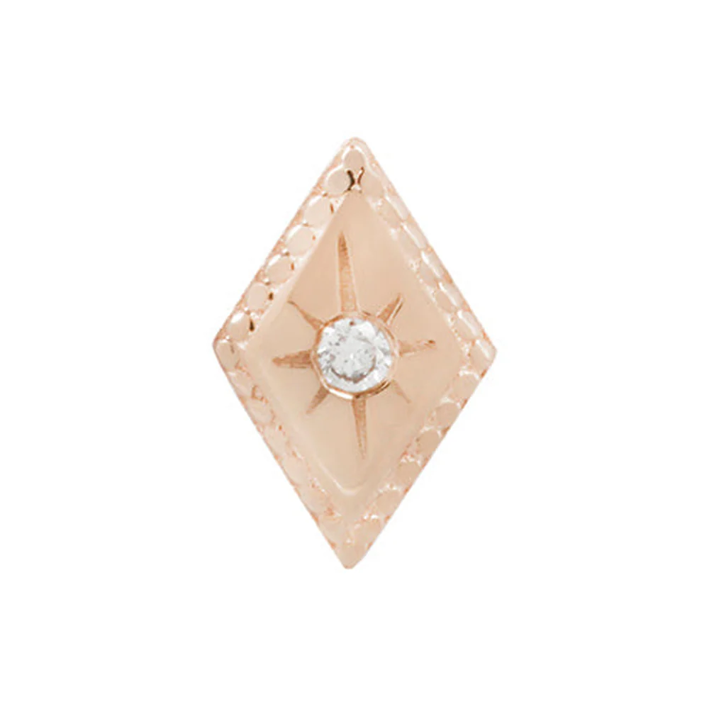 threadless: "Etoile" End in Gold with Diamond - Image 5