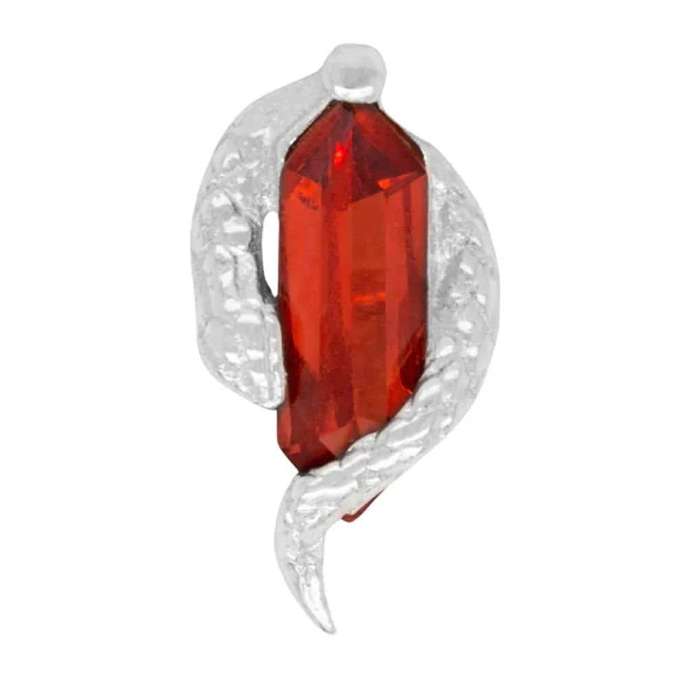 threadless: "Eve Was Framed" End in Gold with Garnet - Image 4