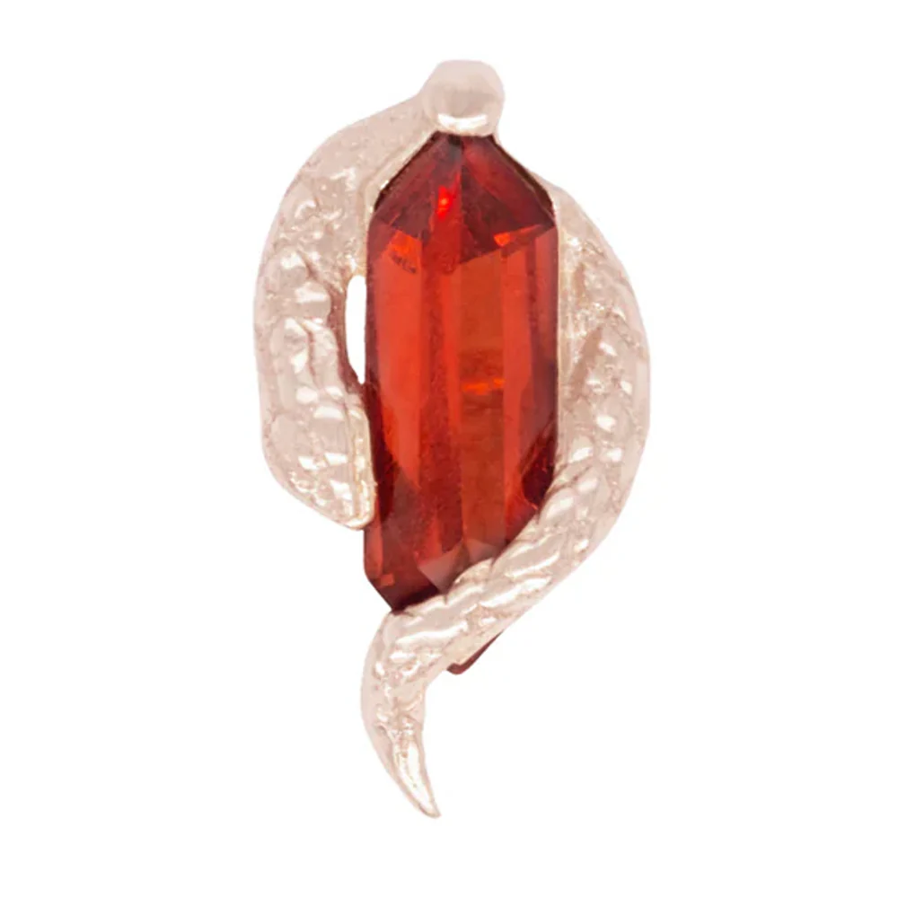 threadless: "Eve Was Framed" End in Gold with Garnet - Image 5