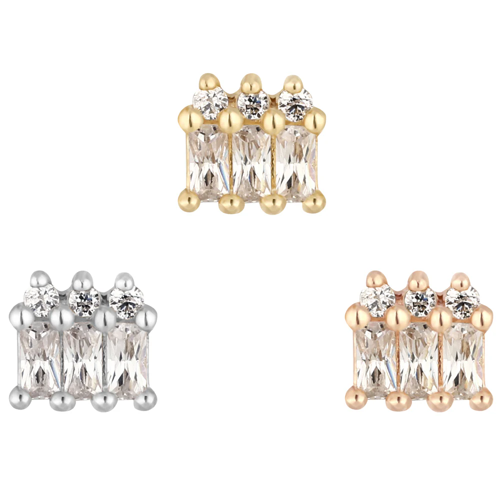threadless: "Excess" End in Gold with CZ's