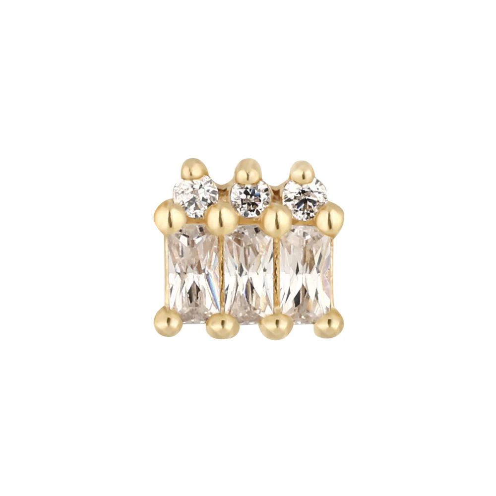 threadless: "Excess" End in Gold with CZ's - Image 2