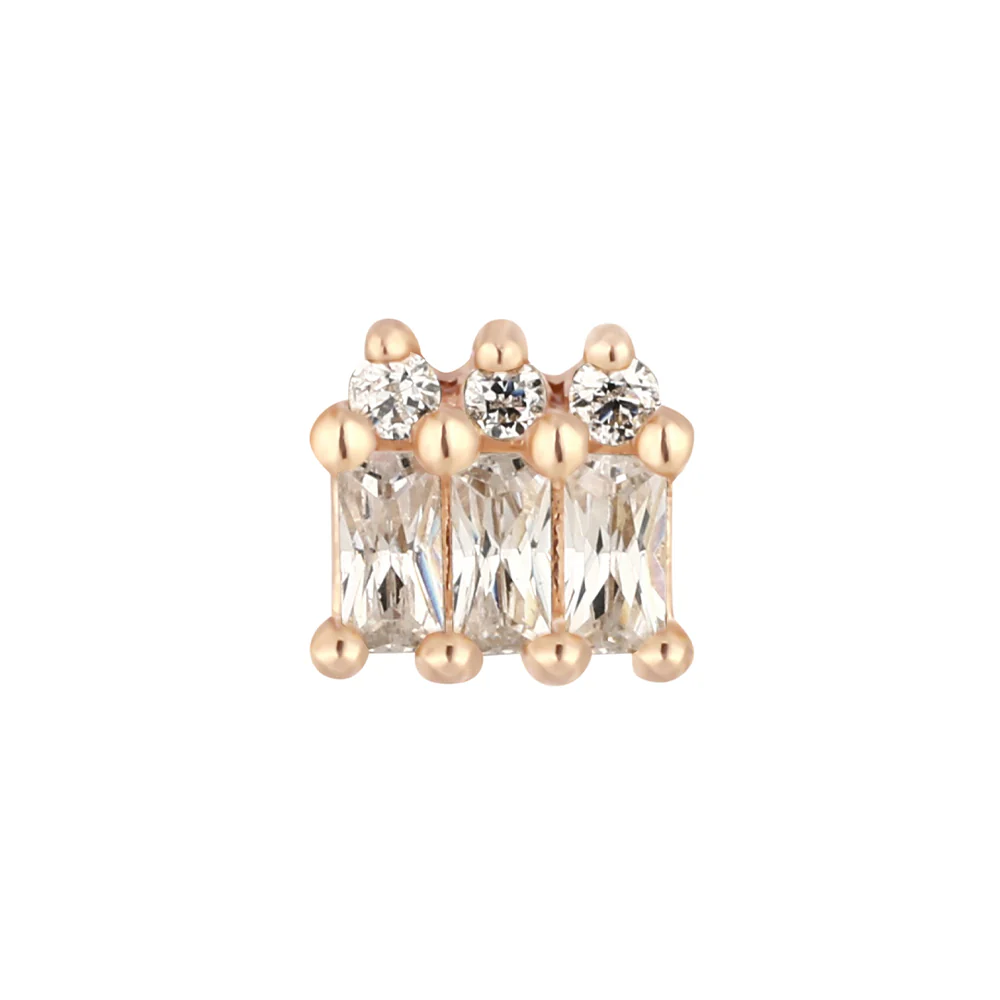 threadless: "Excess" End in Gold with CZ's - Image 4