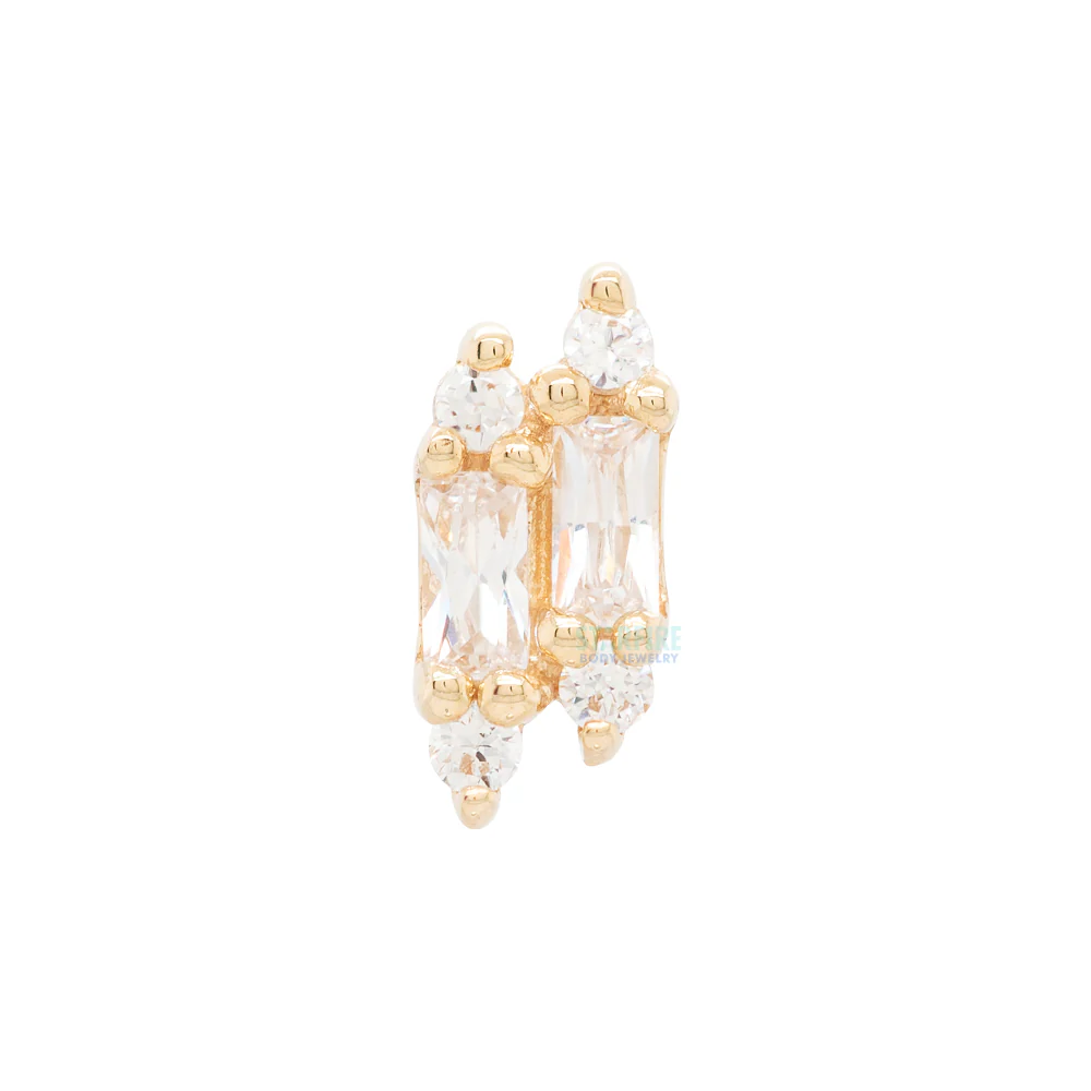 threadless: "Gimme More" End in Gold with CZ's - Image 3