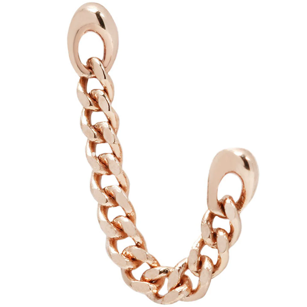 threadless: "Gold Drip" Chain Dual Pin End in Gold - Image 4