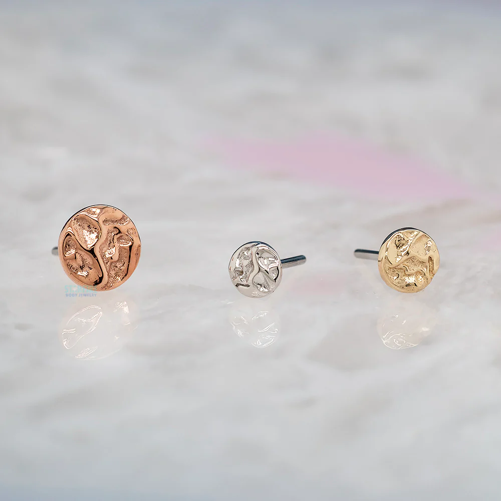 threadless: Hammered Disk End in Gold - Image 2