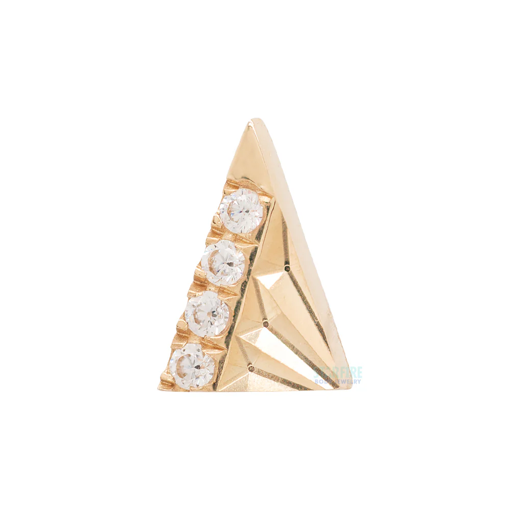 threadless: "Highlight" End in Gold with CZ's