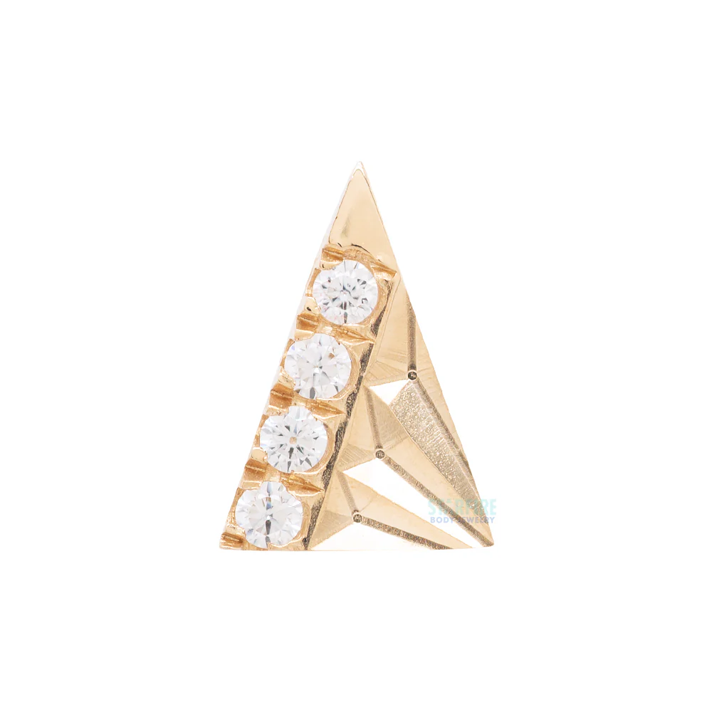 threadless: "Highlight" End in Gold with CZ's - Image 3