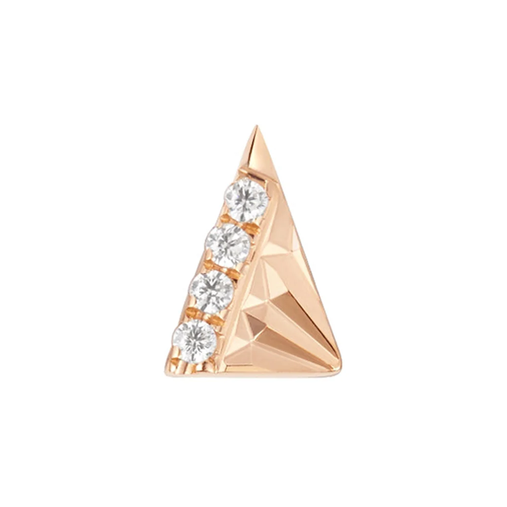 threadless: "Highlight" End in Gold with CZ's - Image 5