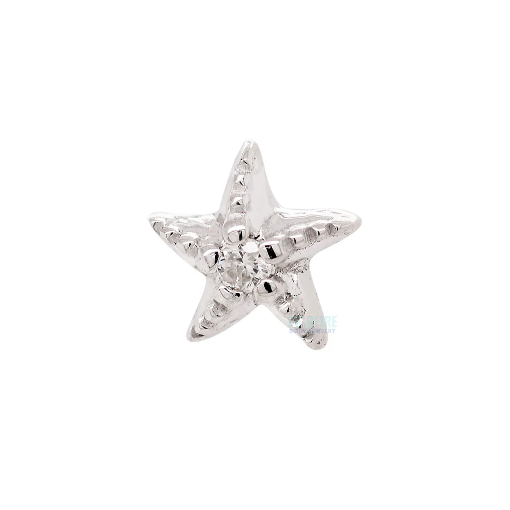 threadless: "Hoku Star" Starfish End in Gold with Diamond