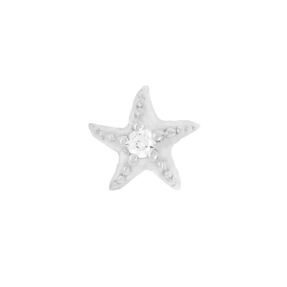 threadless: "Hoku Star" Starfish End in Gold with Diamond - Image 5