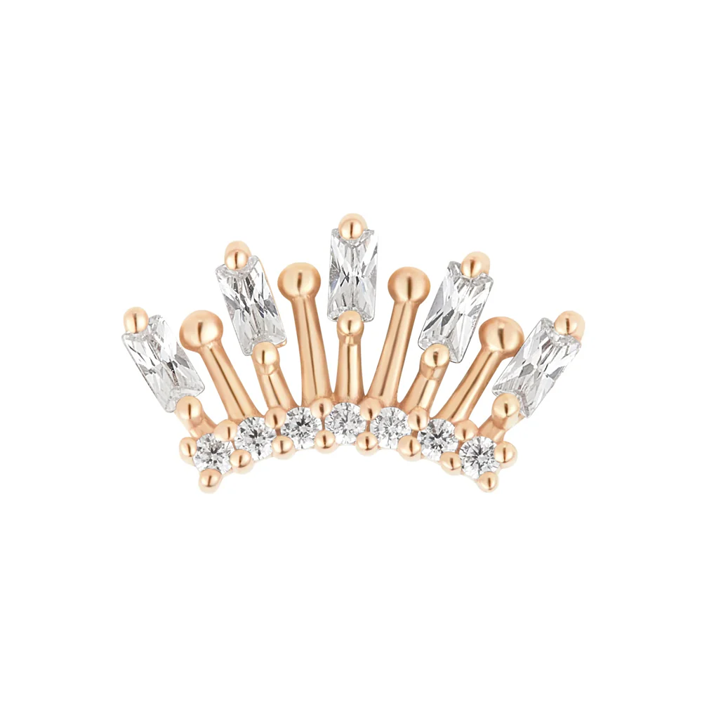 threadless: "Holiday" End in Gold with CZ's - Image 5