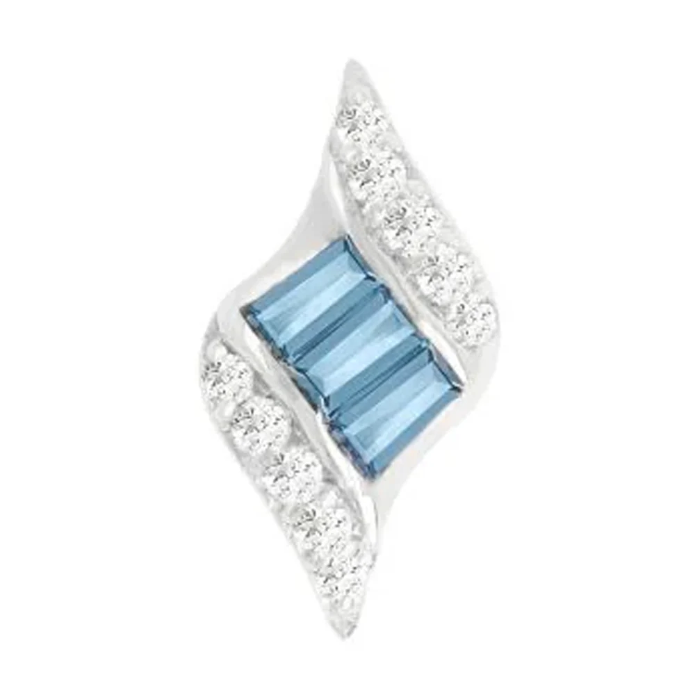 threadless: "Intrigue" End in Gold with London Blue Topaz & CZ's - Image 2
