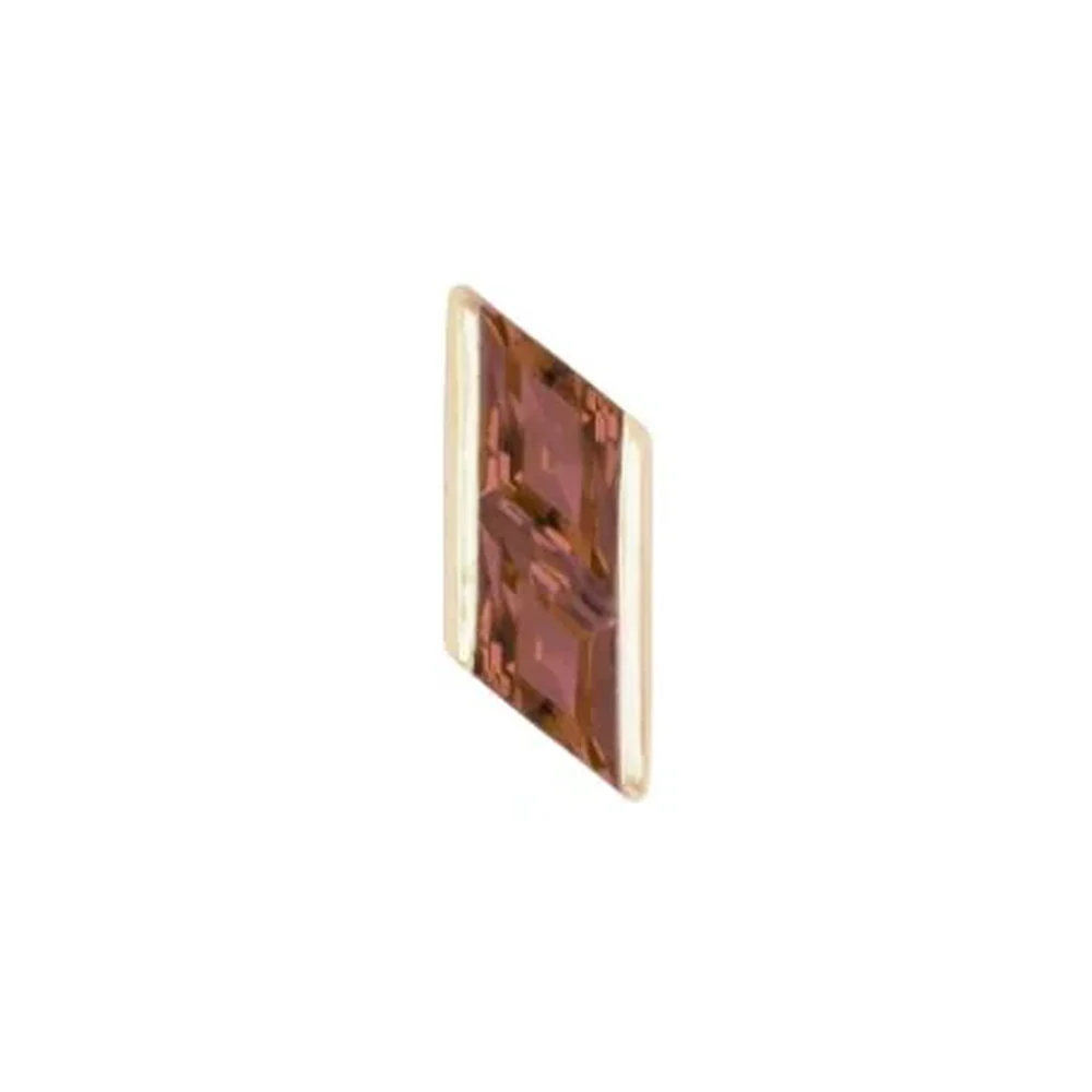 threadless: "Joia" End in Gold with Garnet - Image 2