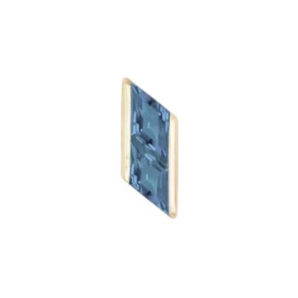 threadless: "Joia" End in Gold with London Blue Topaz - Image 2