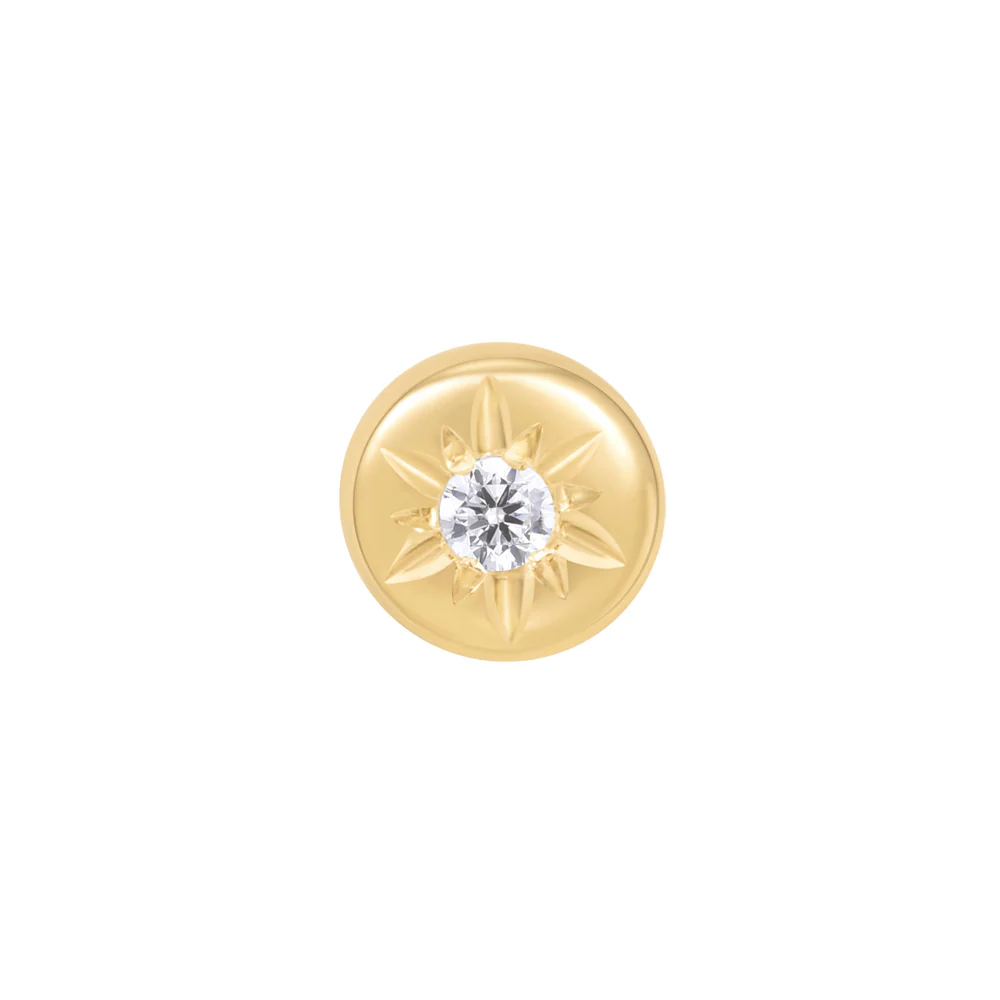 threadless: "Lark" End in Gold with CZ - Image 2