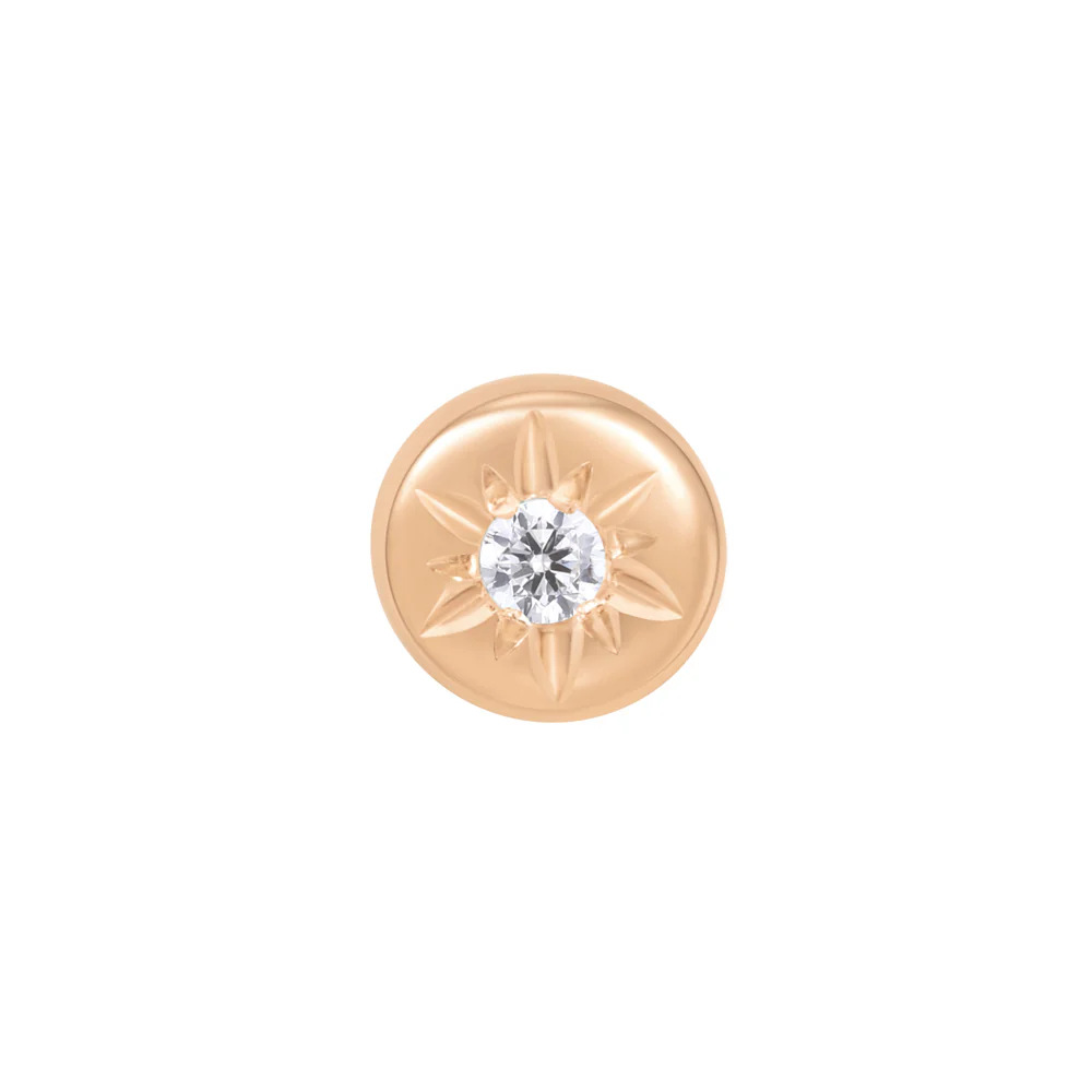 threadless: "Lark" End in Gold with CZ - Image 4