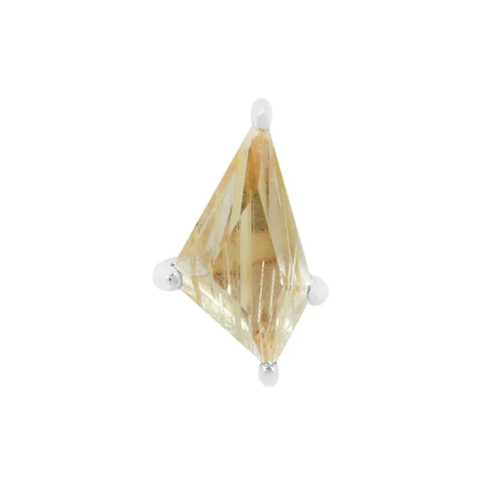 threadless: "Limelight" End in Gold with Rutilated Quartz - Image 3