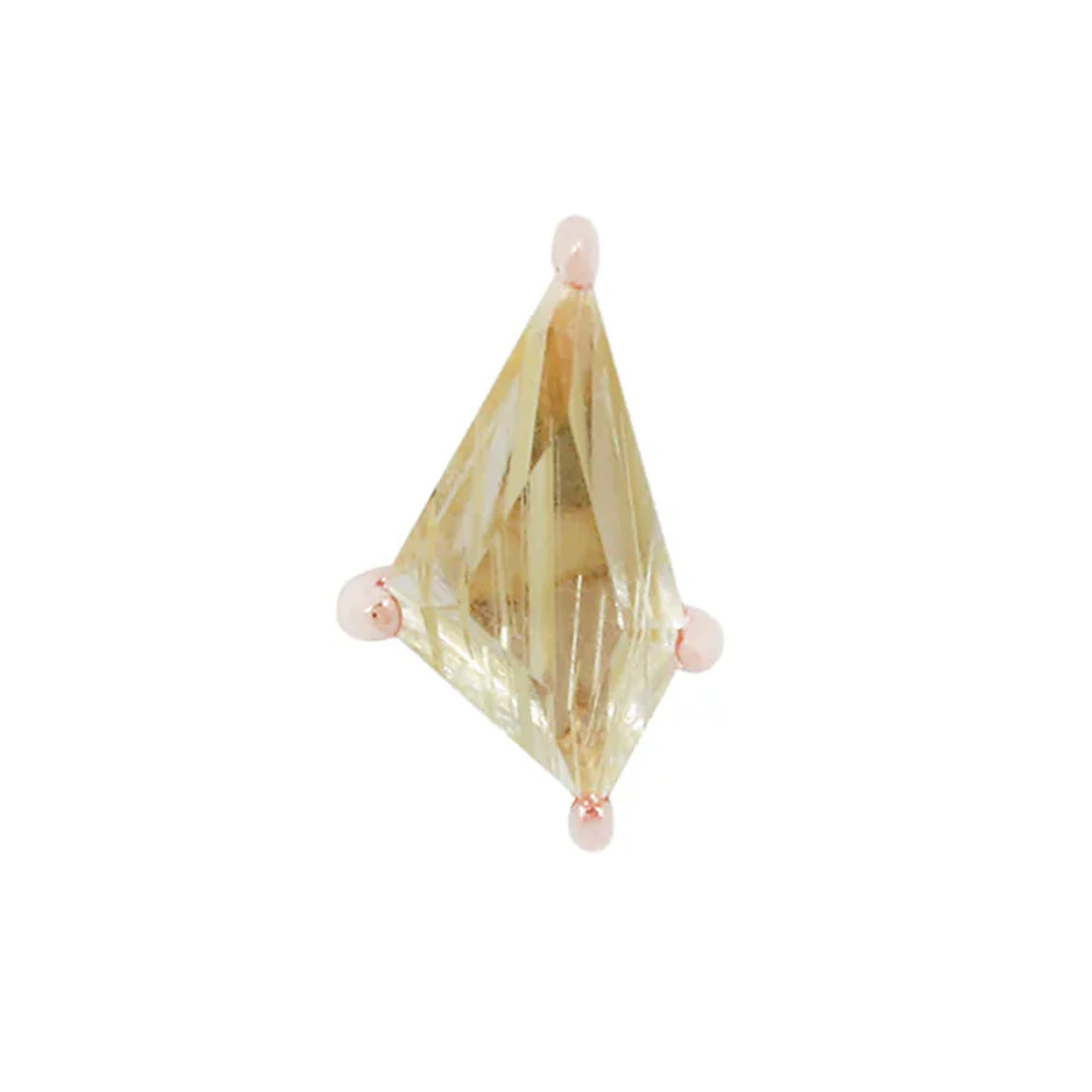 threadless: "Limelight" End in Gold with Rutilated Quartz - Image 4