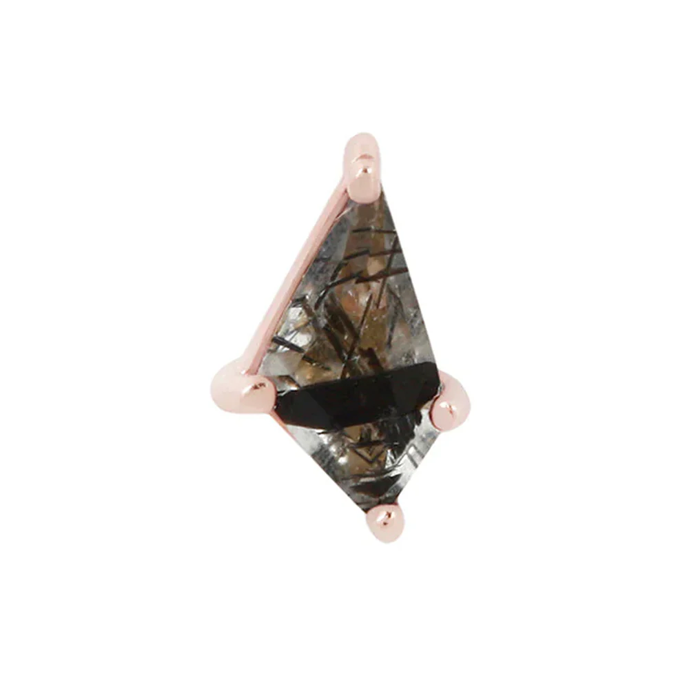 threadless: "Limelight" End in Gold with Tourmalated Quartz - Image 5