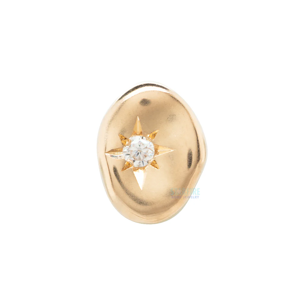 threadless: "Lover" End in Gold with CZ