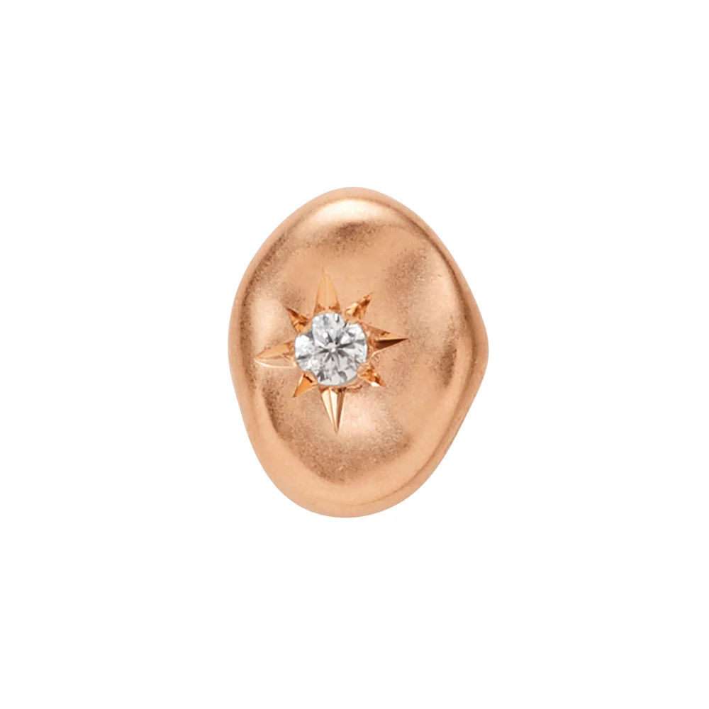 threadless: "Lover" End in Gold with CZ - Image 5