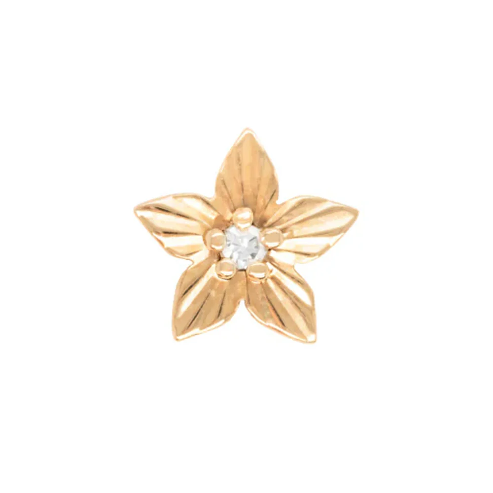 threadless: "Lula" End in Gold with Diamond - Image 3