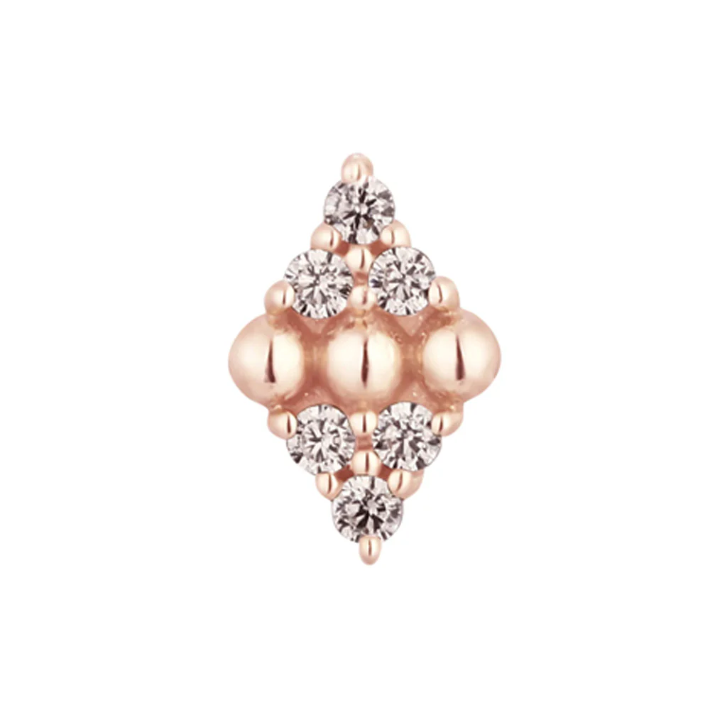 threadless: "Lustre" End in Gold with CZ's - Image 4