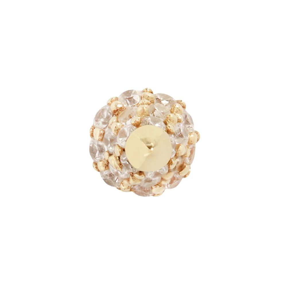 threadless: "Maximalist" End in Gold with CZ's - Image 2