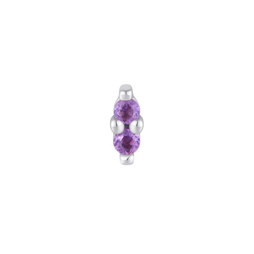 threadless: "Mishka" End in Gold with Amethyst - Image 3