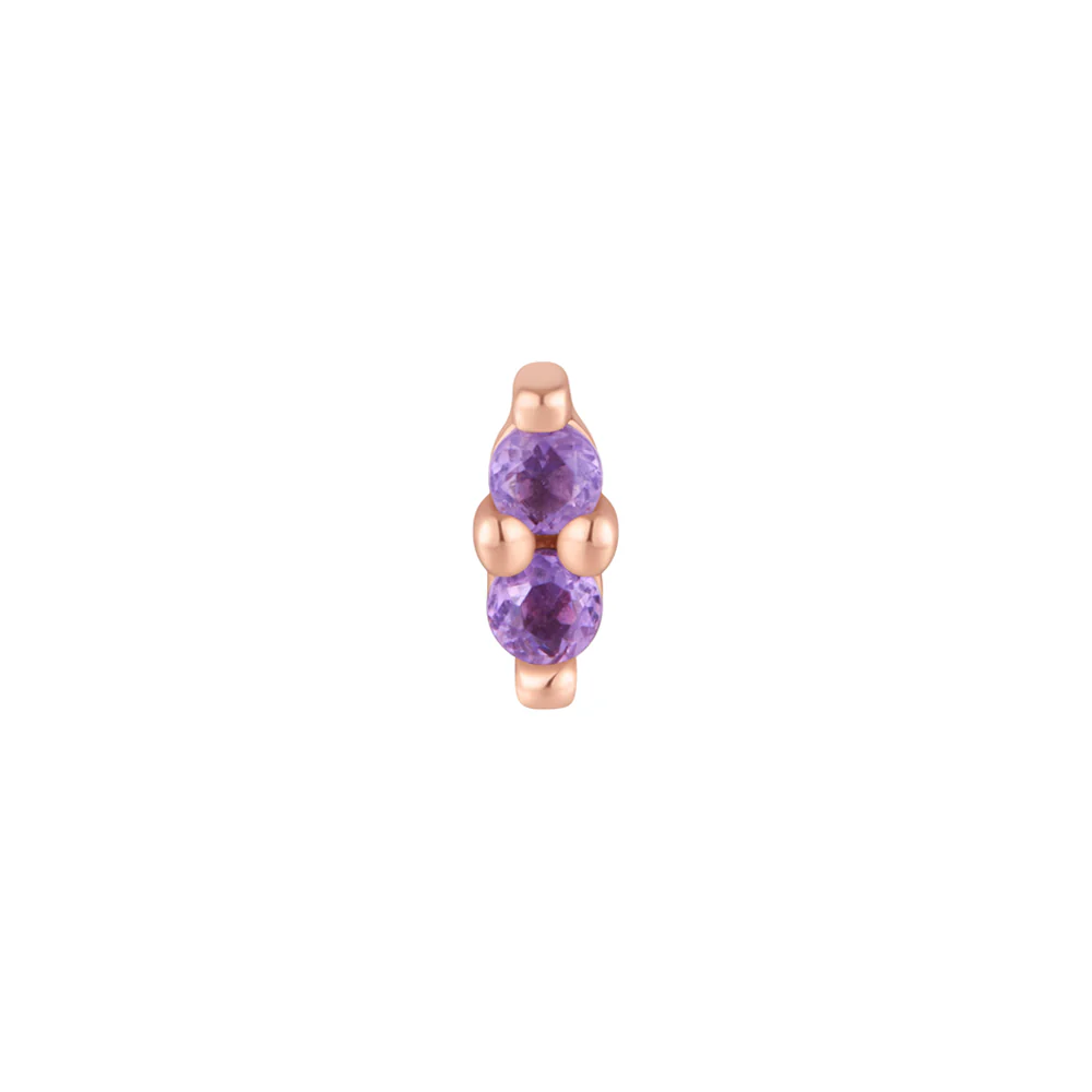 threadless: "Mishka" End in Gold with Amethyst - Image 4