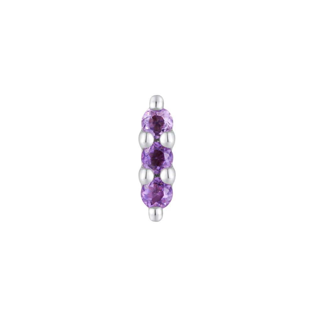 threadless: "Mishka" End in Gold with Amethyst - Image 6