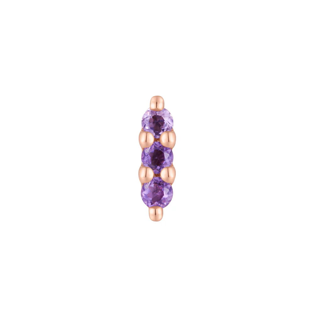 threadless: "Mishka" End in Gold with Amethyst - Image 7