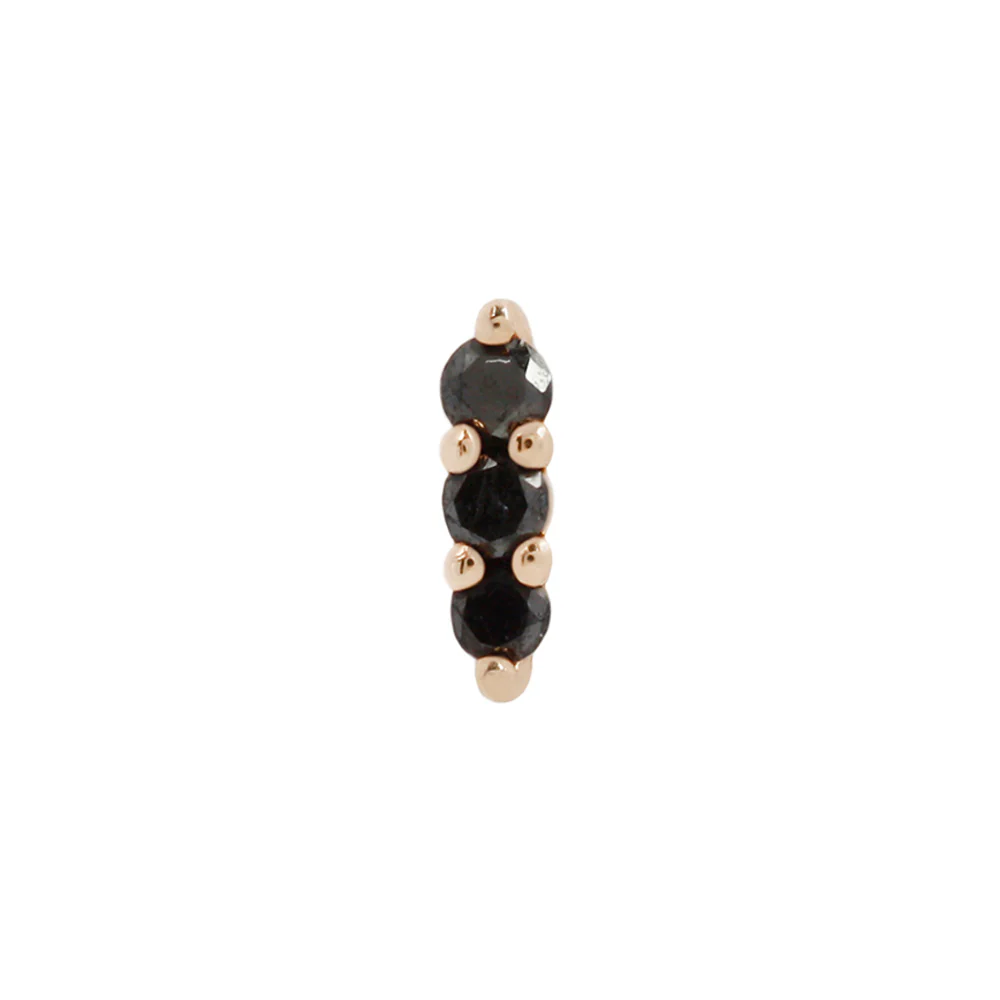 threadless: "Mishka" End in Gold with Black Diamond - Image 7