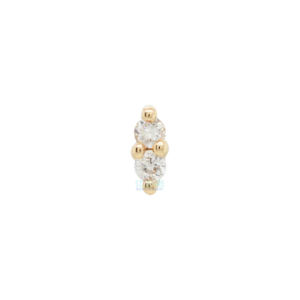 threadless: "Mishka" End in Gold with Diamond - Image 2