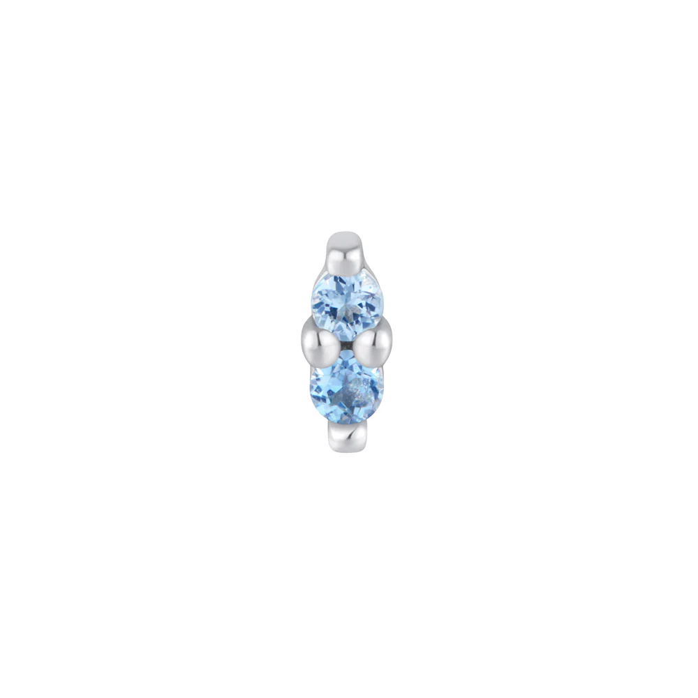threadless: "Mishka" End in Gold with London Blue Topaz' - Image 3