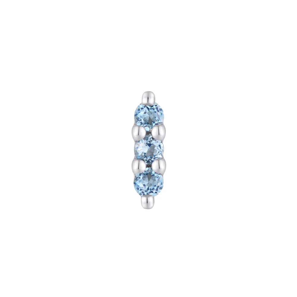 threadless: "Mishka" End in Gold with London Blue Topaz' - Image 6