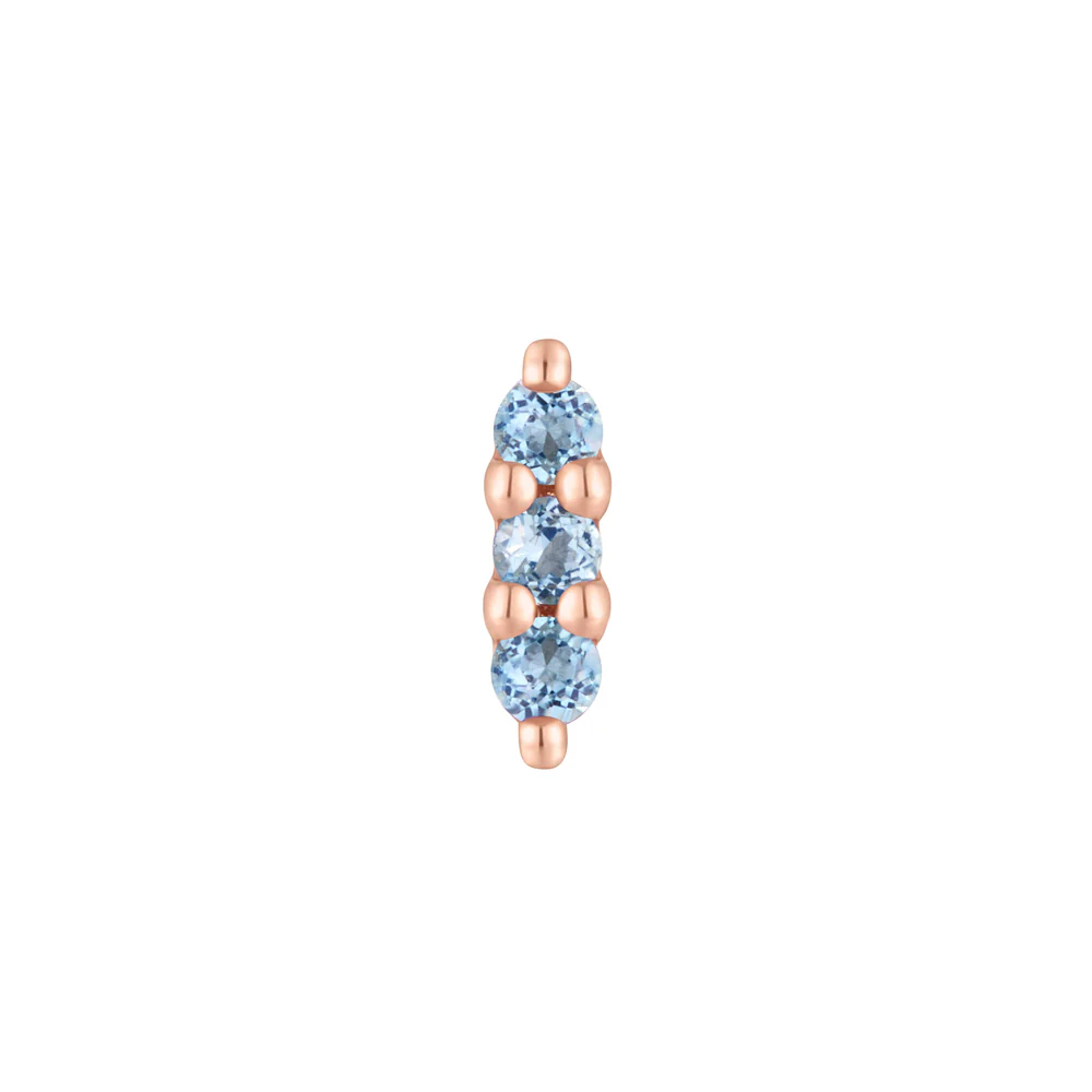 threadless: "Mishka" End in Gold with London Blue Topaz' - Image 7