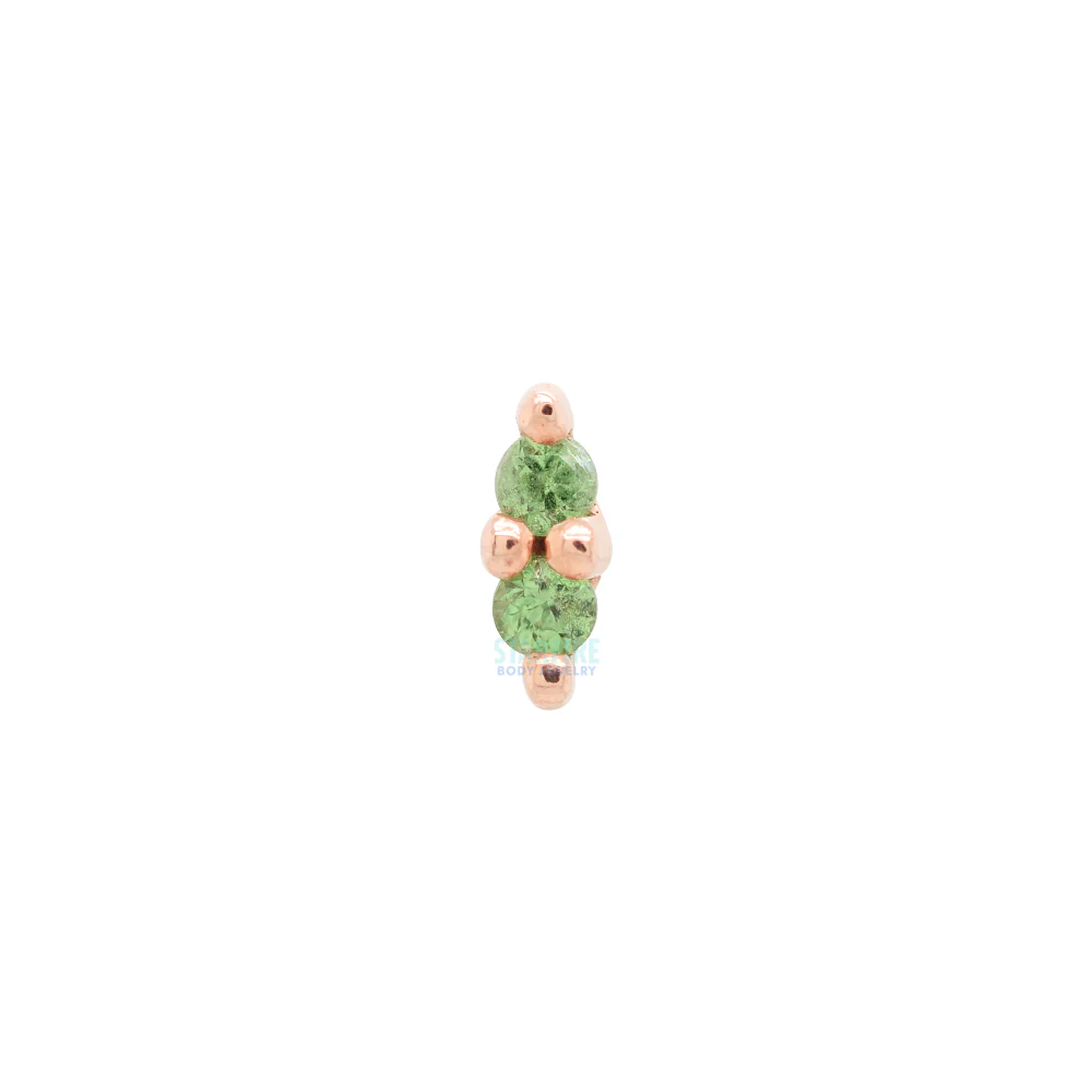 threadless: "Mishka" End in Gold with Tsavorite - Image 5