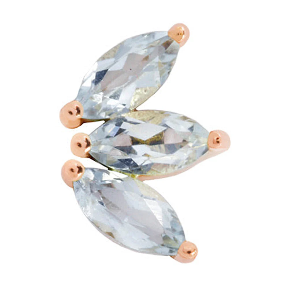 threadless: "Moet" End in Gold with Sky Blue Topaz' - Image 4