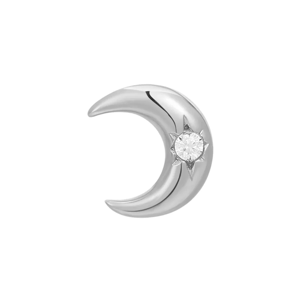 threadless: "Moonshine" End in Gold with CZ - Image 4