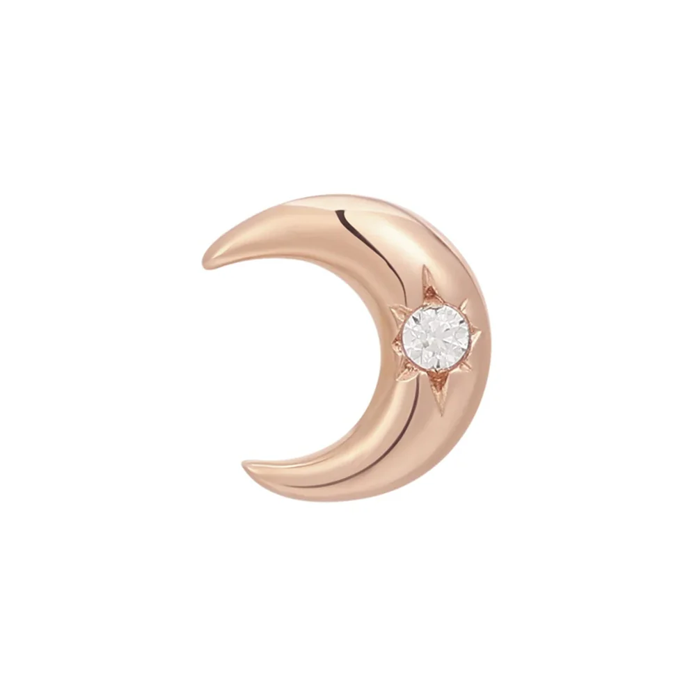 threadless: "Moonshine" End in Gold with CZ - Image 5