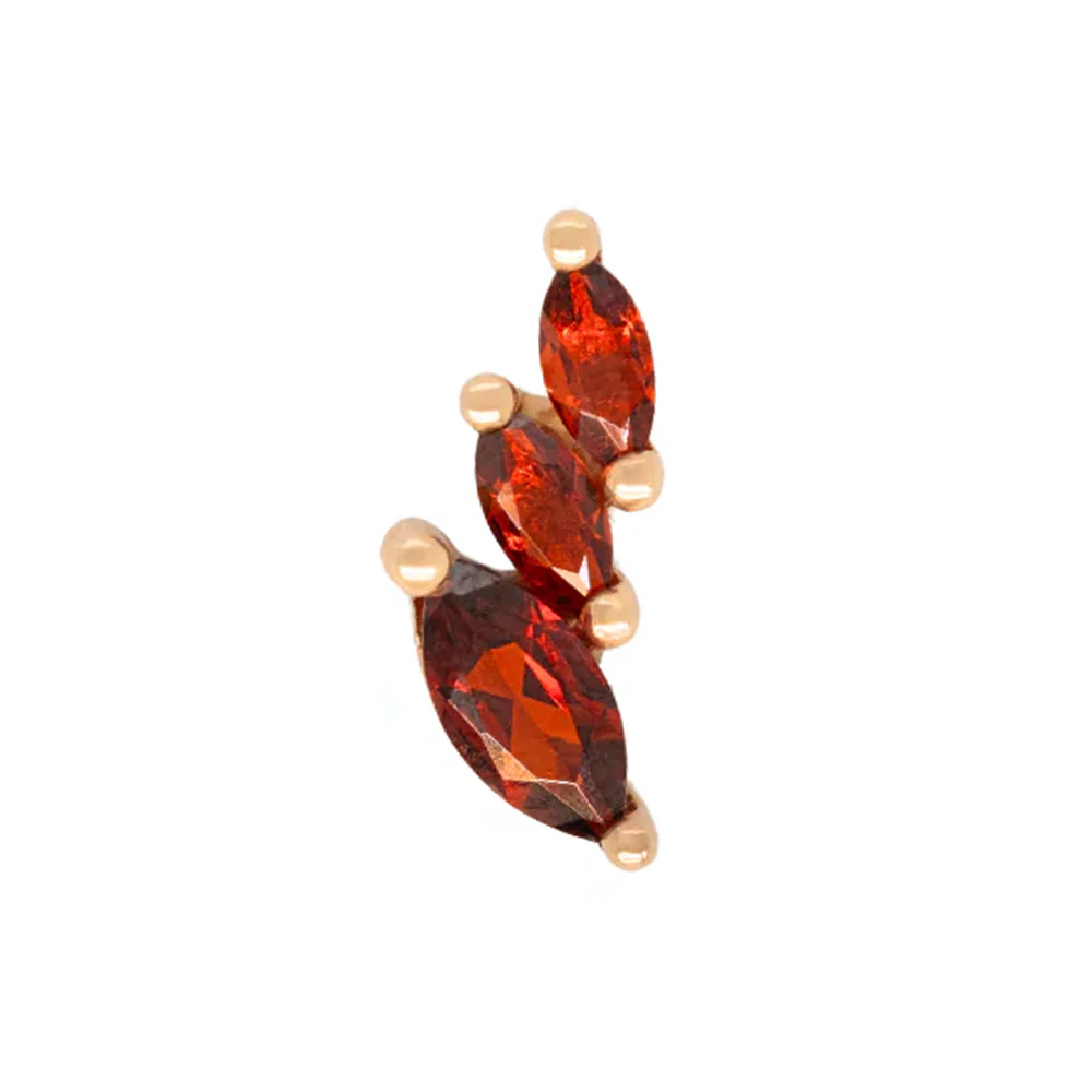 threadless: "Multiplicity" End in Gold with Garnet - Image 5