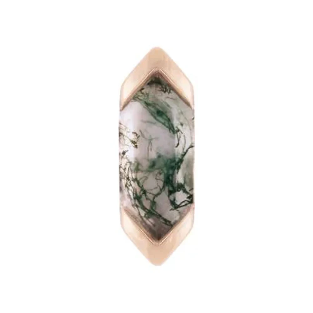 threadless: "Mystic" End in Gold with Moss Agate - Image 5